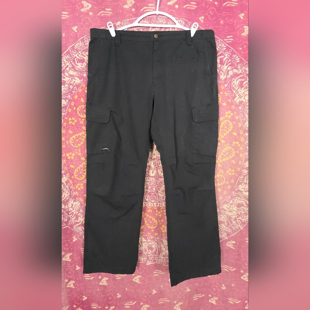LA Police Gear LAPG Mens Ripstop Cargo Pants Black 38x32